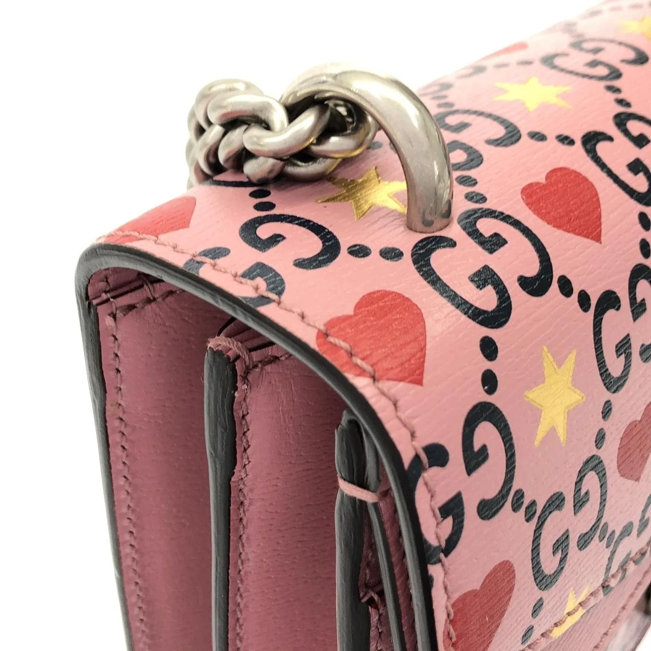 GUCCI Dionysus 400249 肩背包 皮革 粉色 皮革 中古品A - 縮圖 6