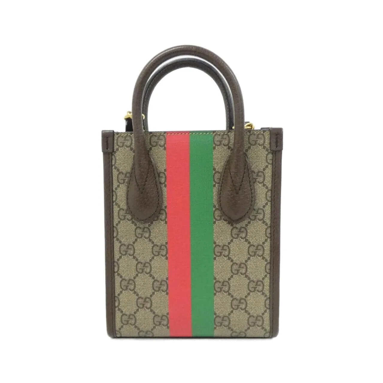 GUCCI 671623 US7EC Handbag Canvas 黑色 帆布 中古品A - 縮圖 2