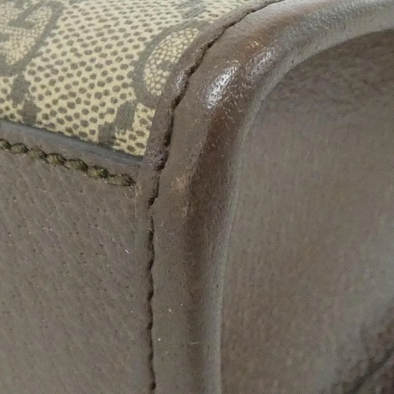 GUCCI 671623 US7EC Handbag Canvas 黑色 帆布 中古品A - 縮圖 3