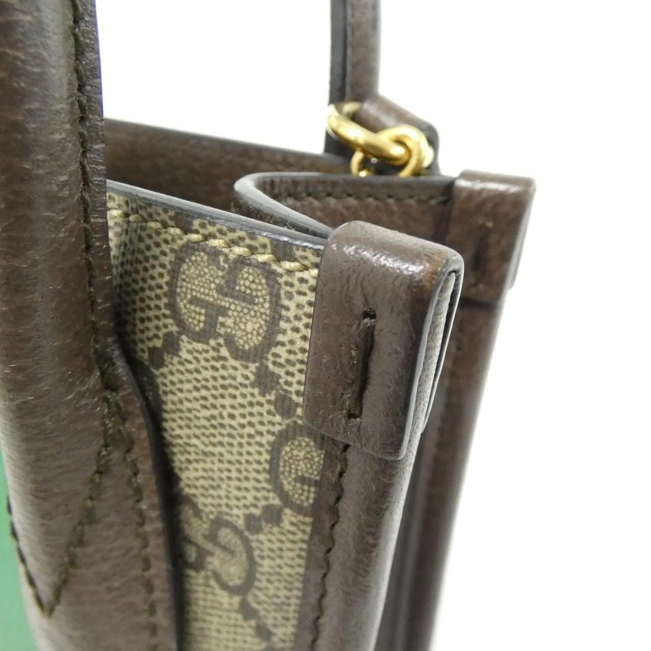 GUCCI 671623 US7EC Handbag Canvas 黑色 帆布 中古品A - 縮圖 4