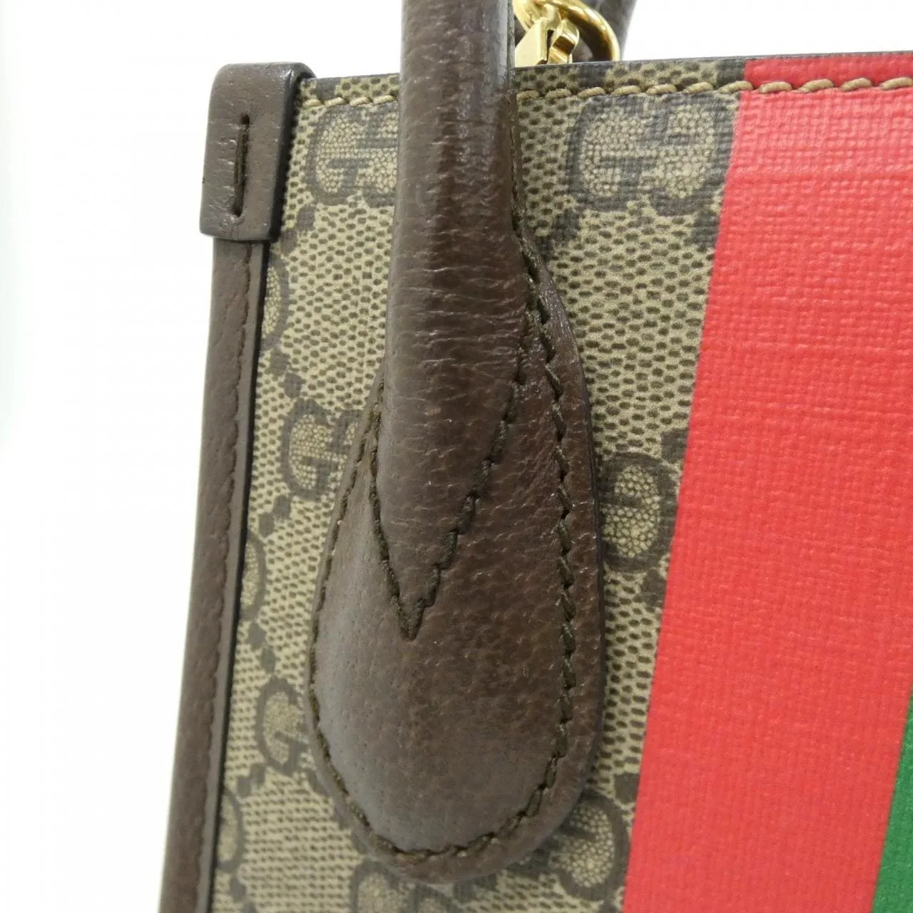 GUCCI 671623 US7EC Handbag Canvas 黑色 帆布 中古品A - 縮圖 6