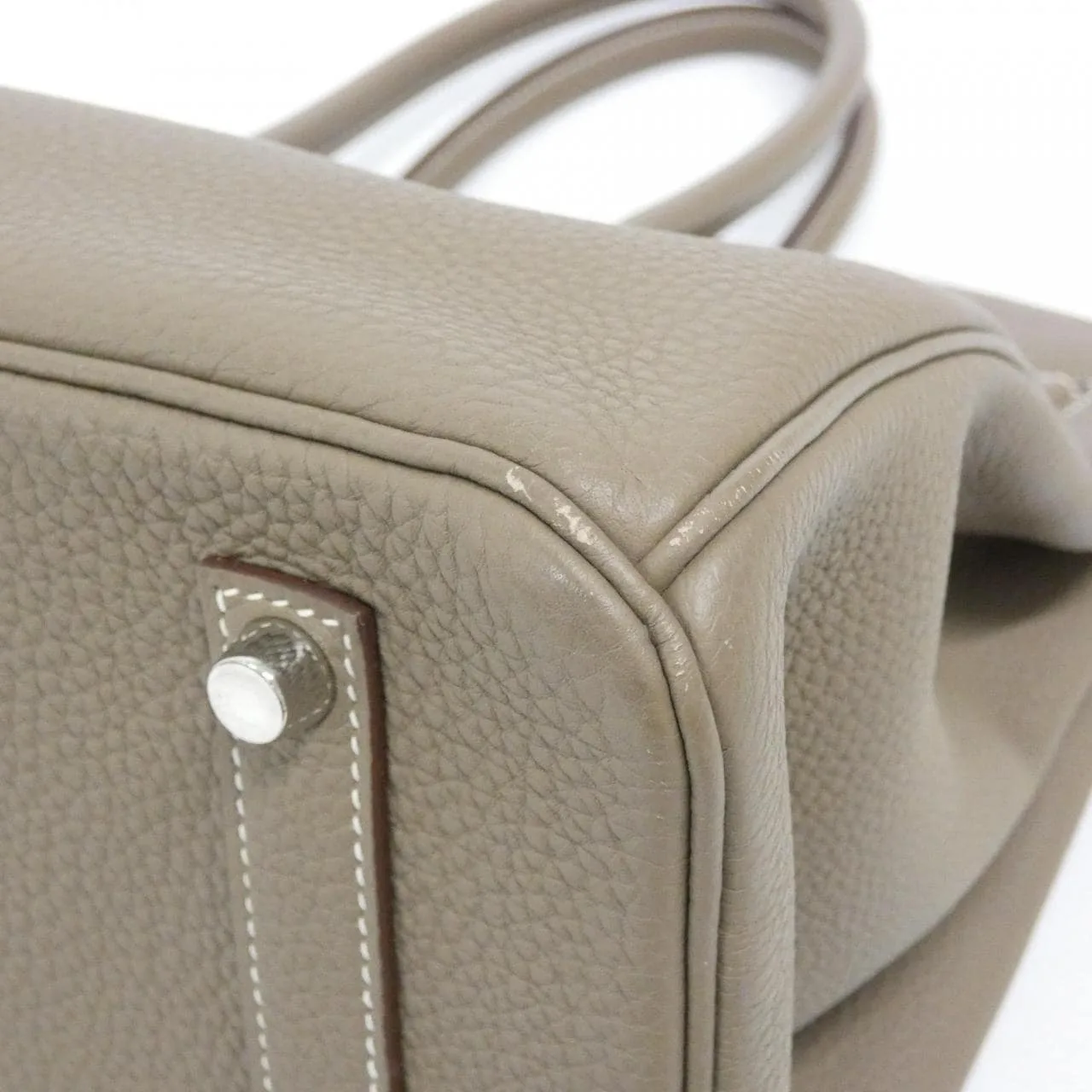 HERMES Birkin 027767CK Handbag Togo Etoupe Togo Leather Rank A - Thumbnail 3