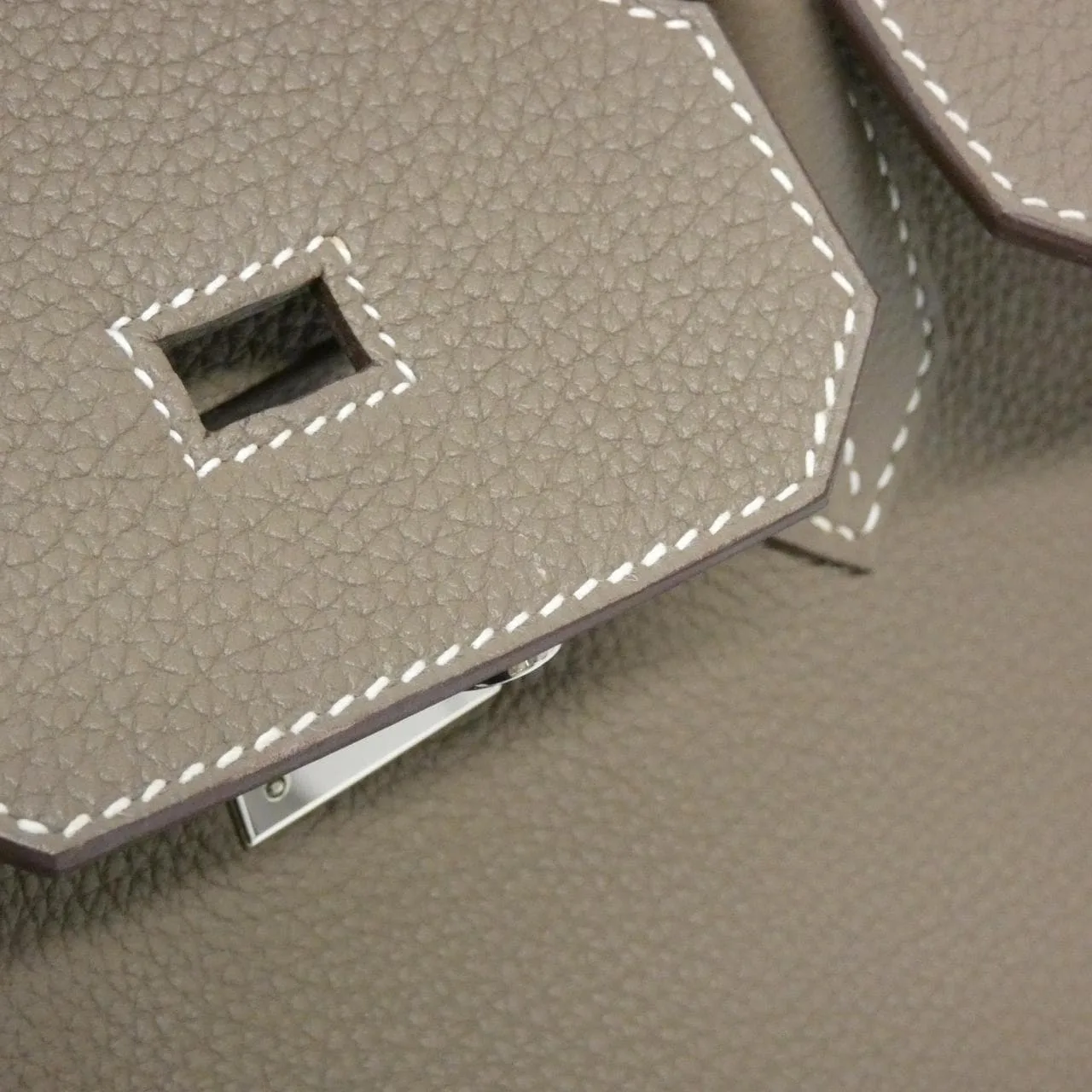 HERMES Birkin 027767CK Handbag Togo Etoupe Togo Leather Rank A - Thumbnail 5