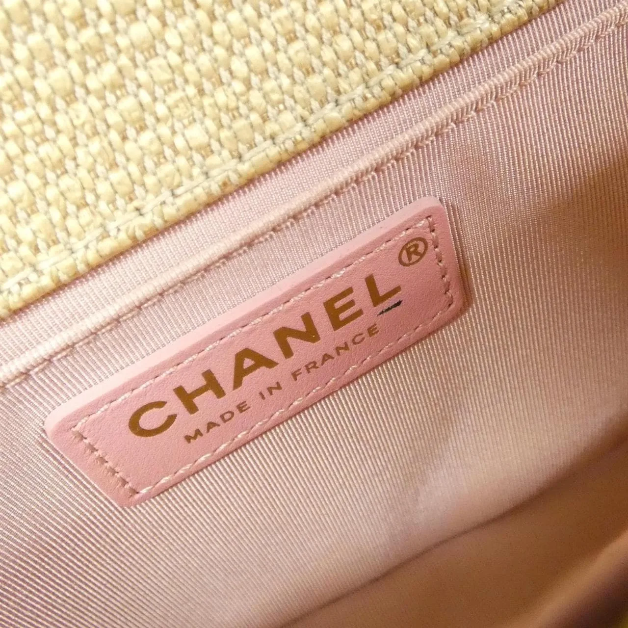 CHANEL Boy Chanel 67086 Shoulder Cotton Beige Cotton Rank A - Thumbnail 8