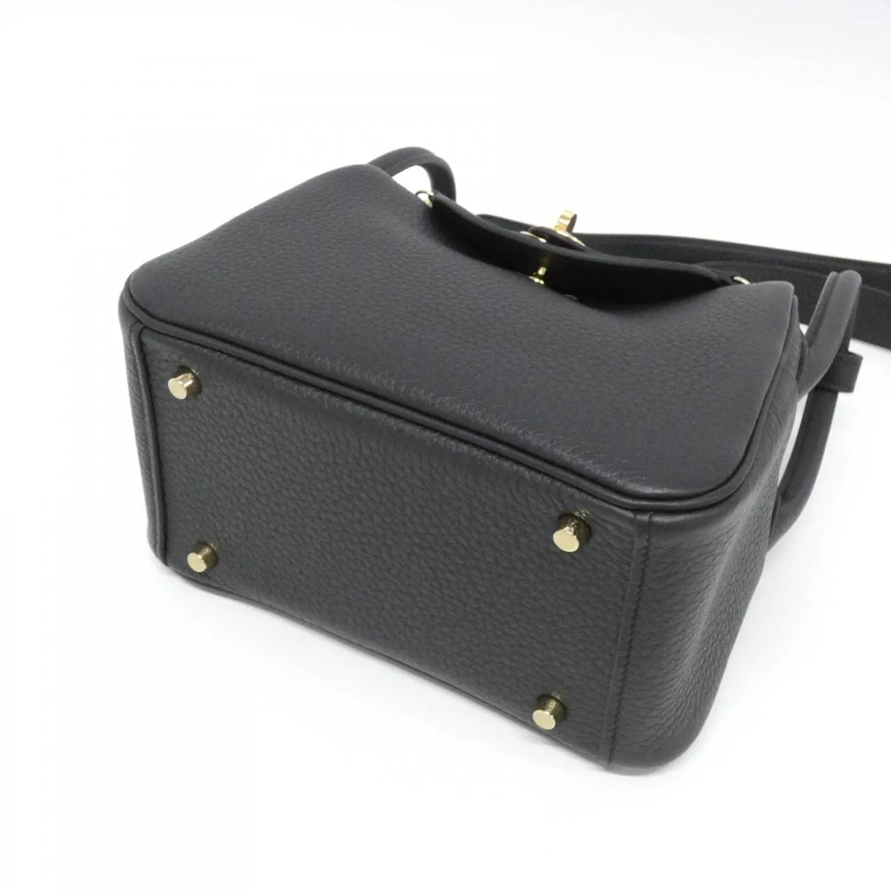 HERMES Lindy 085956CC Shoulder Clemence Black Clemence Leather Unused - Thumbnail 3