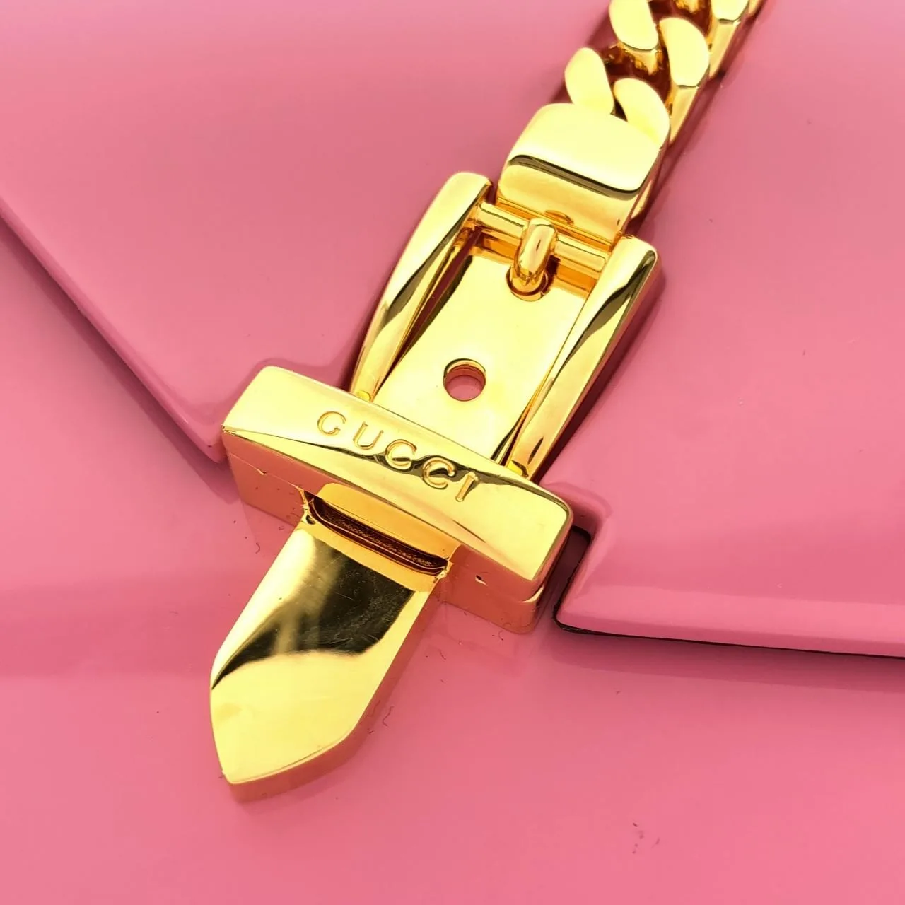 GUCCI 589482 J3HSG 手提包 金色 中古品A - 縮圖 4