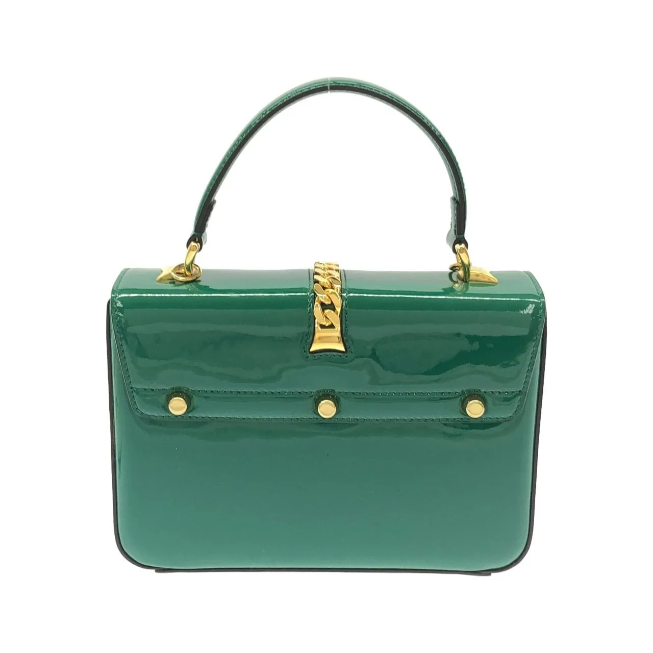 GUCCI 589479 1J70G 手提包 漆皮 黑色 漆皮 中古品A - 縮圖 2