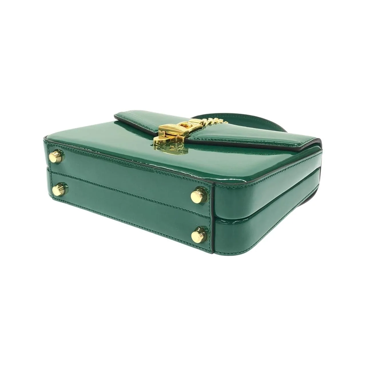 GUCCI 589479 1J70G 手提包 漆皮 黑色 漆皮 中古品A - 縮圖 3