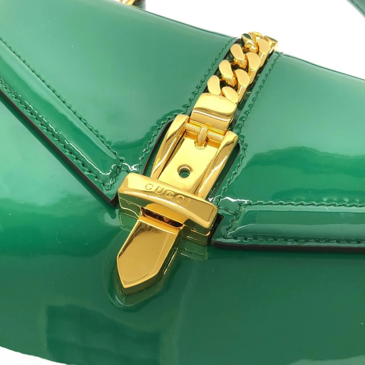 GUCCI 589479 1J70G 手提包 漆皮 黑色 漆皮 中古品A - 縮圖 4