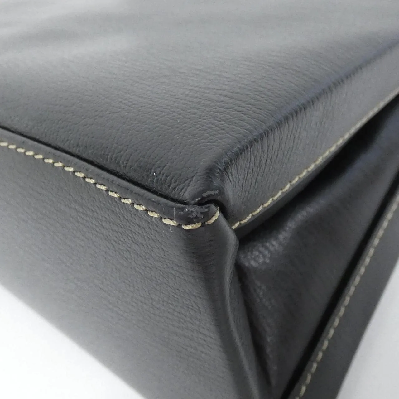 LOEWE 13 76 80 Handbag Leather Black Leather Rank A - Thumbnail 3