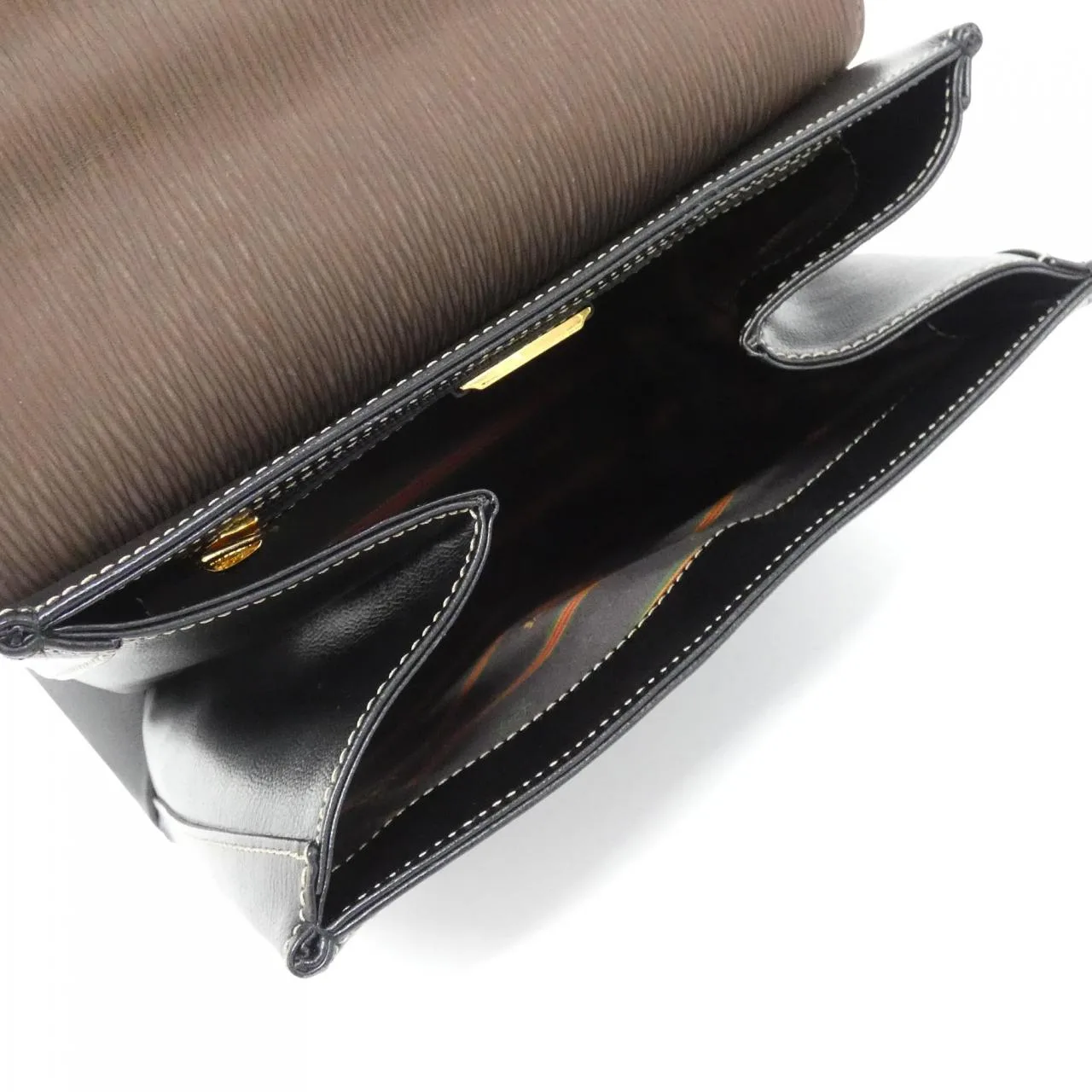 LOEWE 13 76 80 Handbag Leather Black Leather Rank A - Thumbnail 7