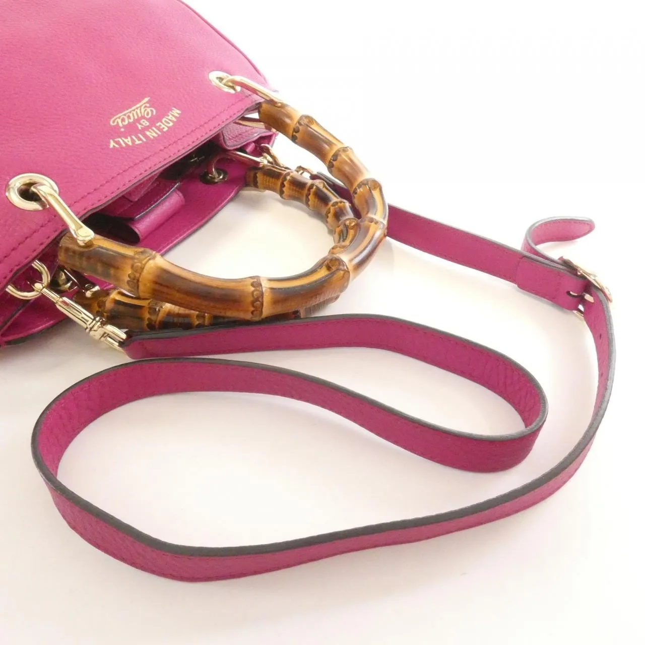 GUCCI 336032 A7M0I Handbag Leather 黑色 皮革 中古品B - 縮圖 5