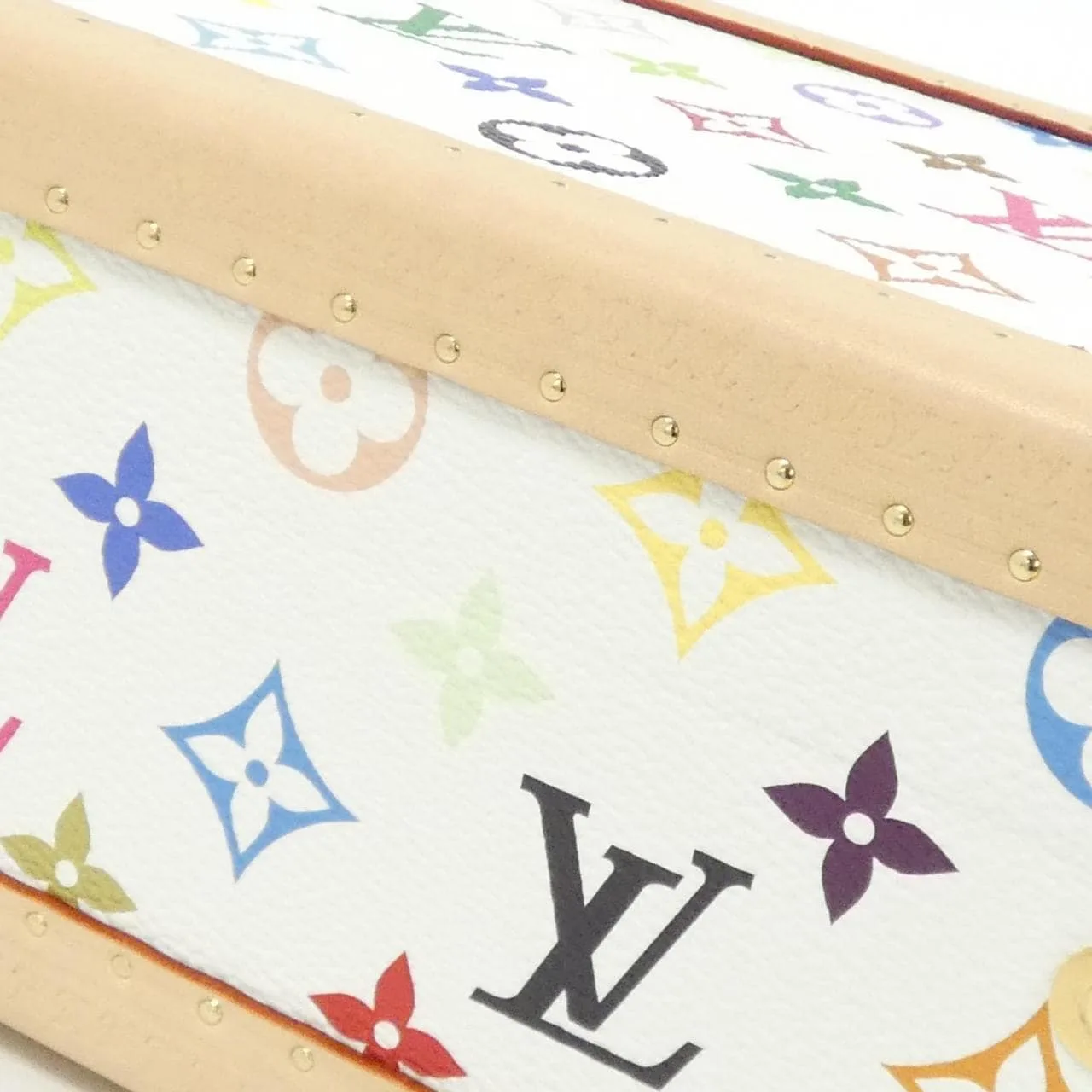 LOUIS VUITTON M13125 Bag Canvas 白色 帆布 中古品A - 縮圖 3