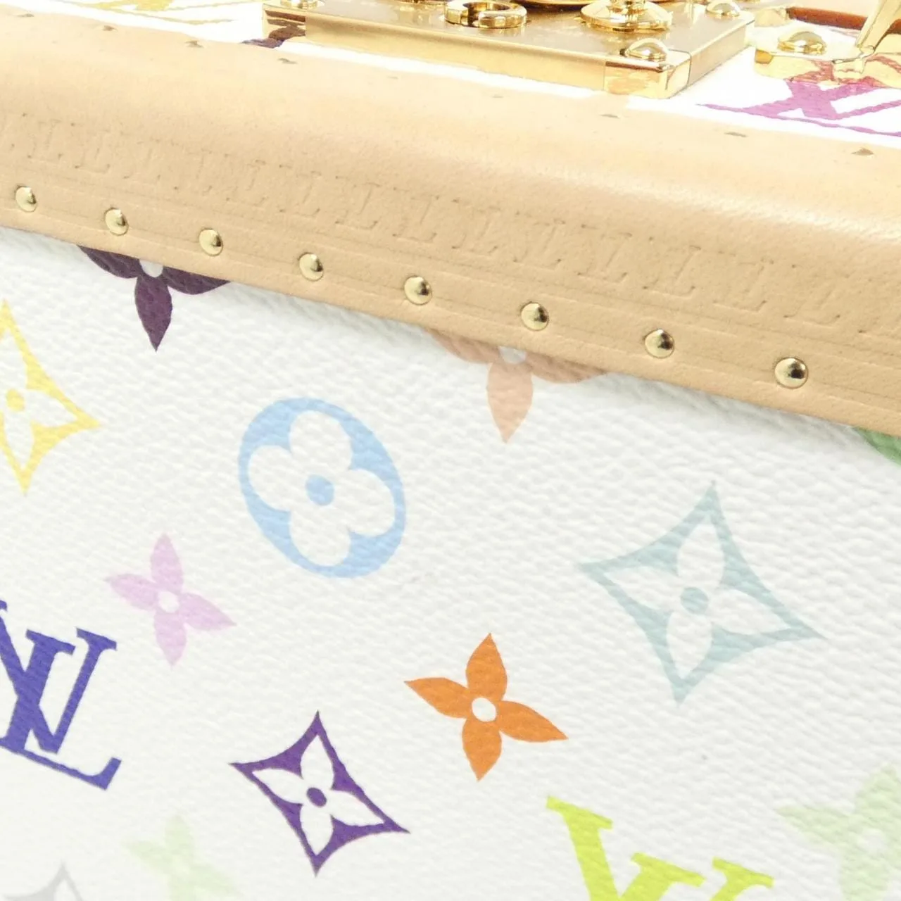 LOUIS VUITTON M13125 Bag Canvas 白色 帆布 中古品A - 縮圖 6