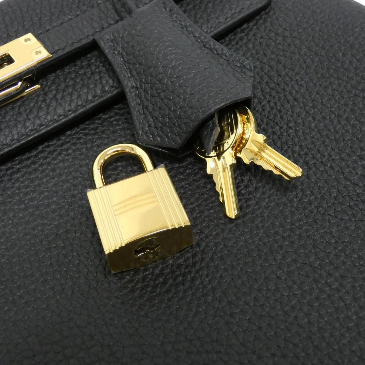 HERMES Kelly 044624CC Handbag Togo Black Togo Leather Unused - Thumbnail 4