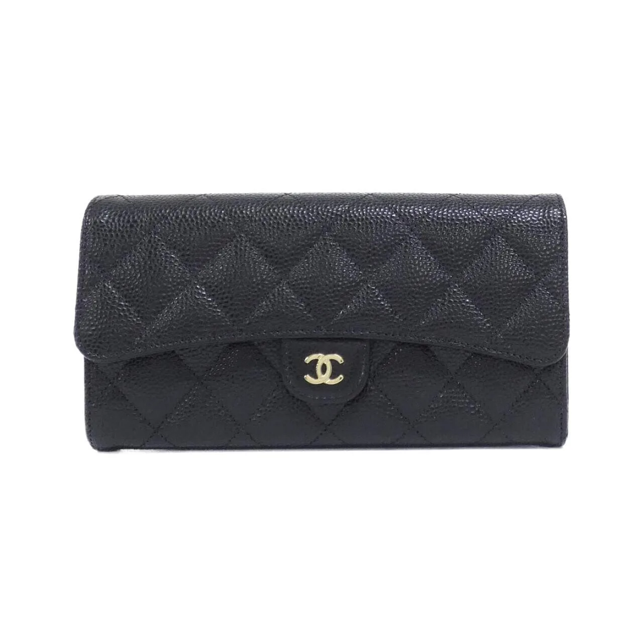 CHANEL Timeless Classic AP0241 Wallet Grained Calfskin Black