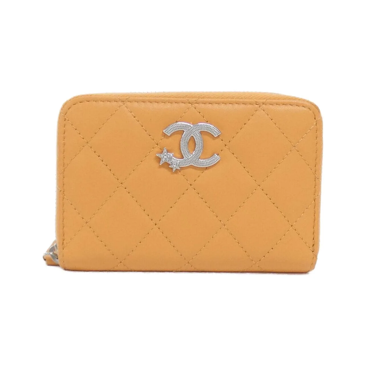 CHANEL Chanel 19 AP3728 Coin Case Lambskin Orange