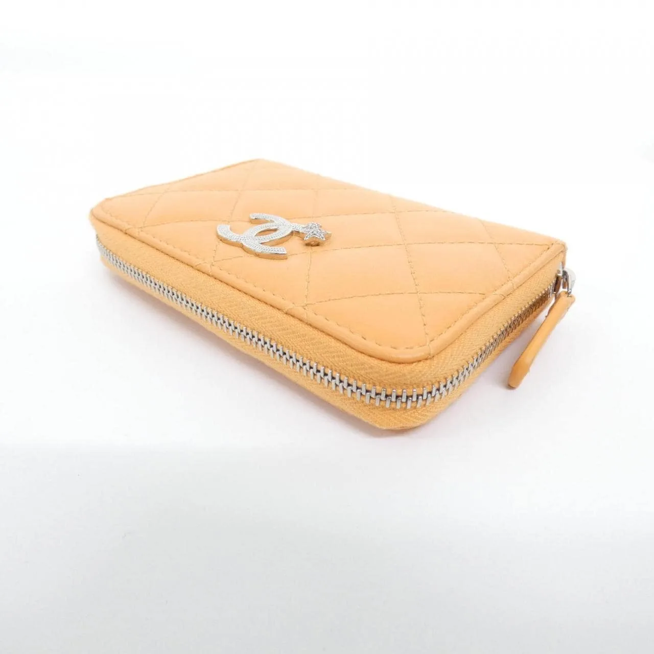 CHANEL Chanel 19 AP3728 Coin Case Lambskin Orange Lambskin Rank A - Thumbnail 3