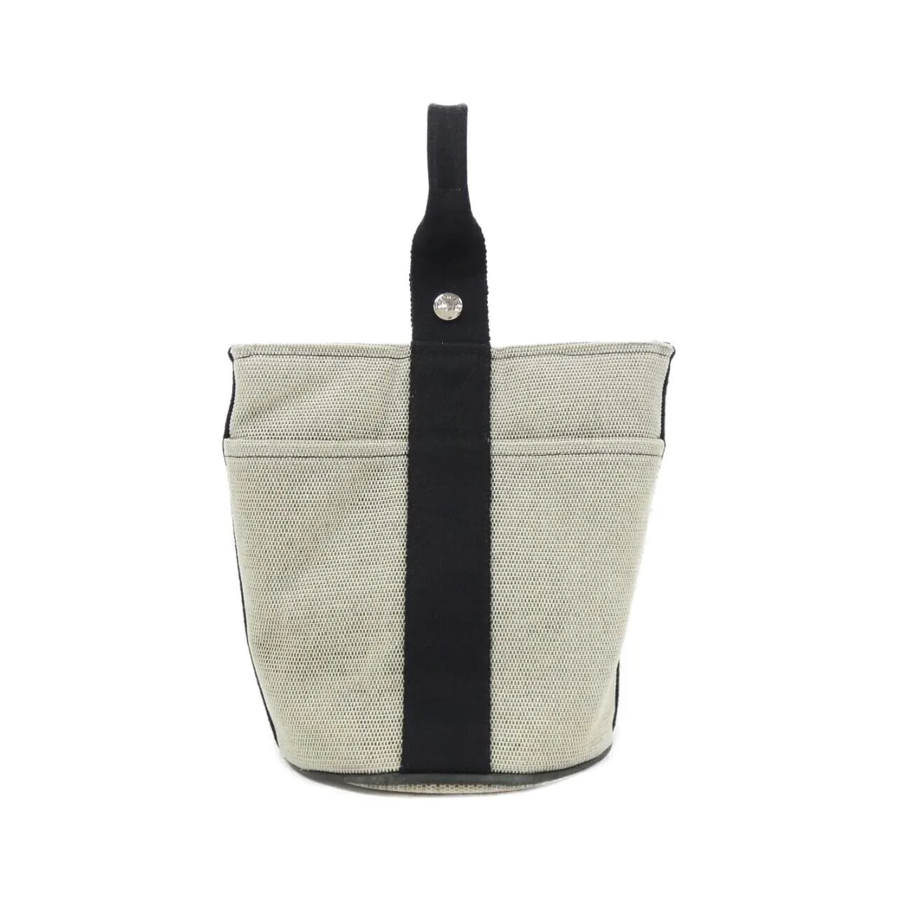 HERMES 102021M Handbag Canvas Black