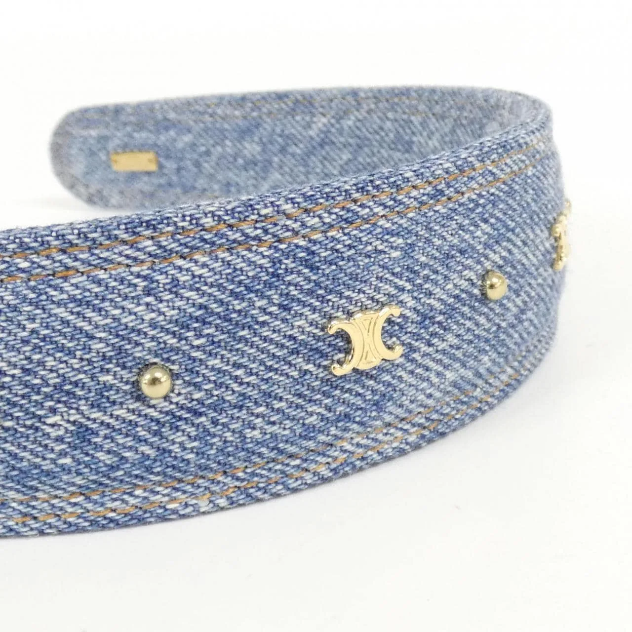 CELINE 460YV2BCO Accessories Denim 黑色 牛仔布 中古品A - 縮圖 3