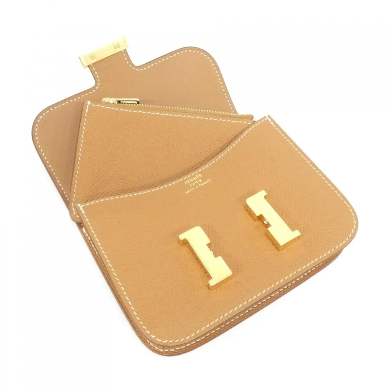 HERMES Constance 082060CC Wallet Epsom Gold Epsom Leather Rank A - Thumbnail 3