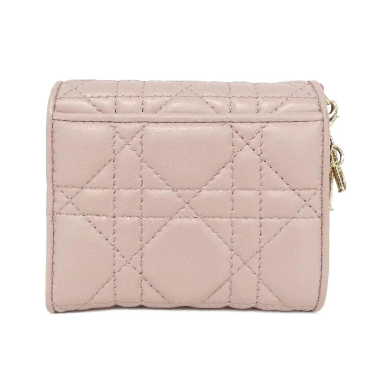 DIOR Lady Dior S0181OHNA Wallet Lambskin 黑色 羊皮 中古品A - 縮圖 2