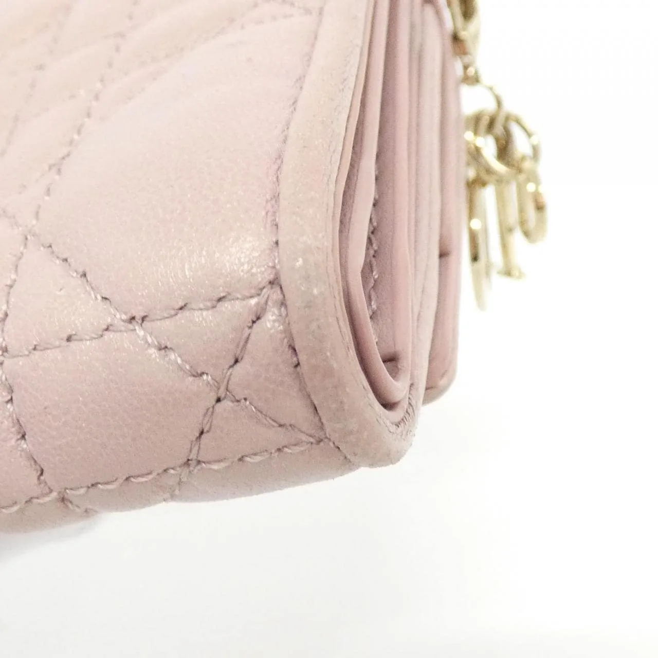 DIOR Lady Dior S0181OHNA Wallet Lambskin 黑色 羊皮 中古品A - 縮圖 3