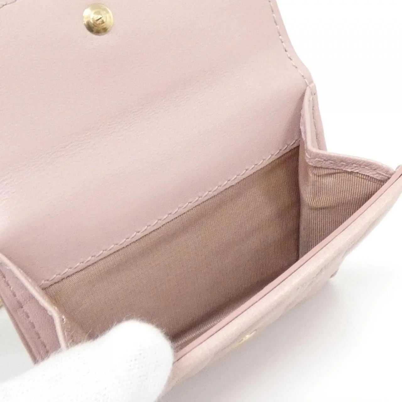 DIOR Lady Dior S0181OHNA Wallet Lambskin 黑色 羊皮 中古品A - 縮圖 9