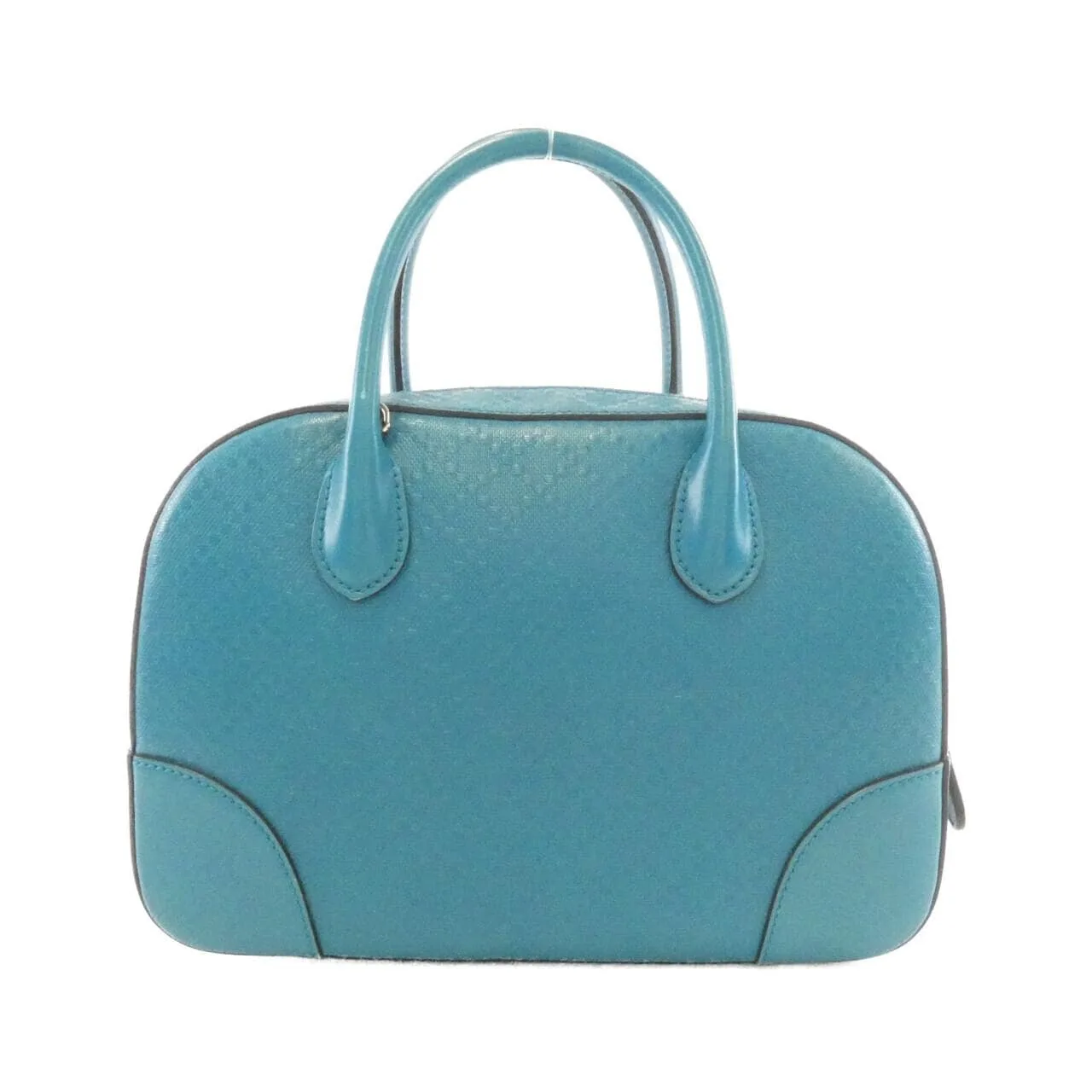 GUCCI 354224 AIZ1G Handbag Leather 藍色 皮革 中古品A - 縮圖 2