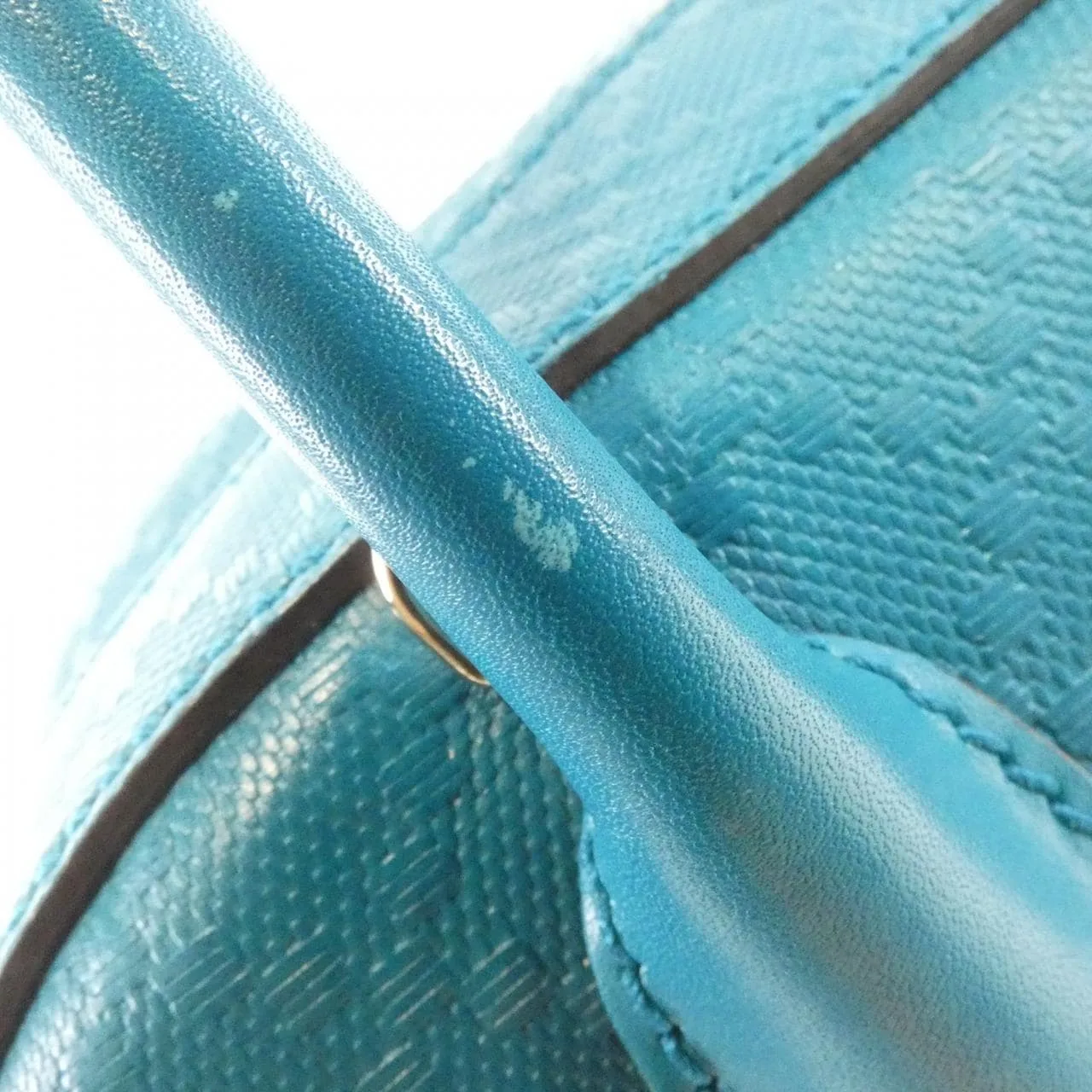 GUCCI 354224 AIZ1G Handbag Leather 藍色 皮革 中古品A - 縮圖 7