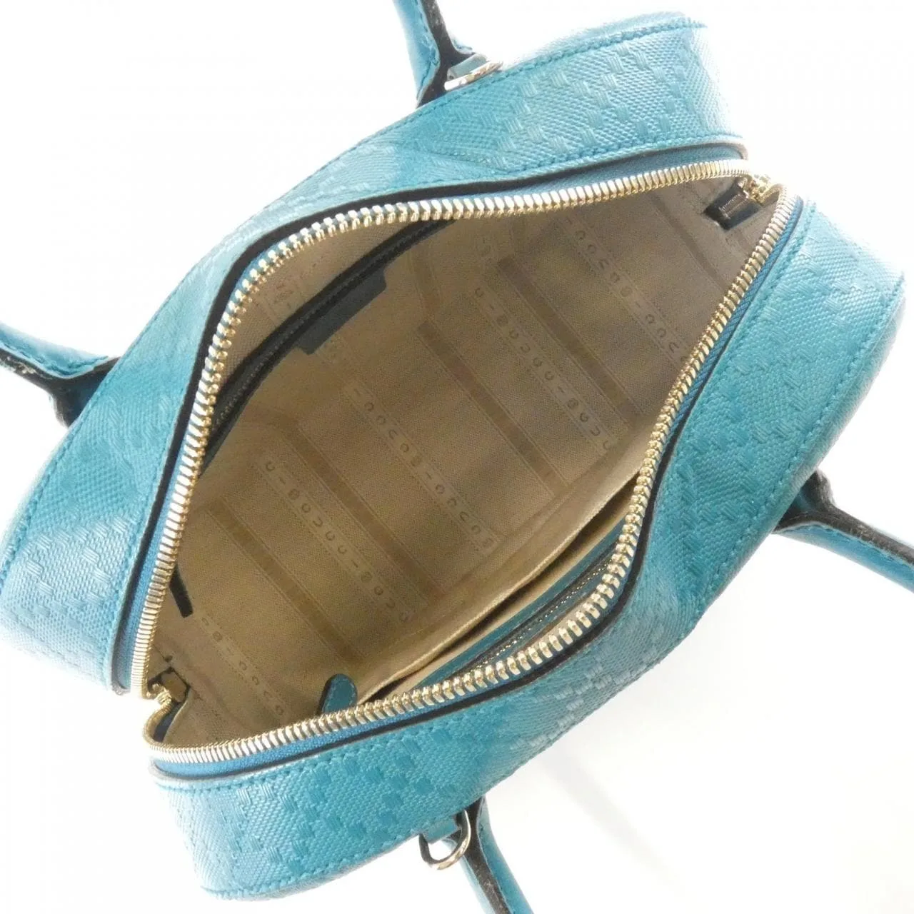 GUCCI 354224 AIZ1G Handbag Leather 藍色 皮革 中古品A - 縮圖 9