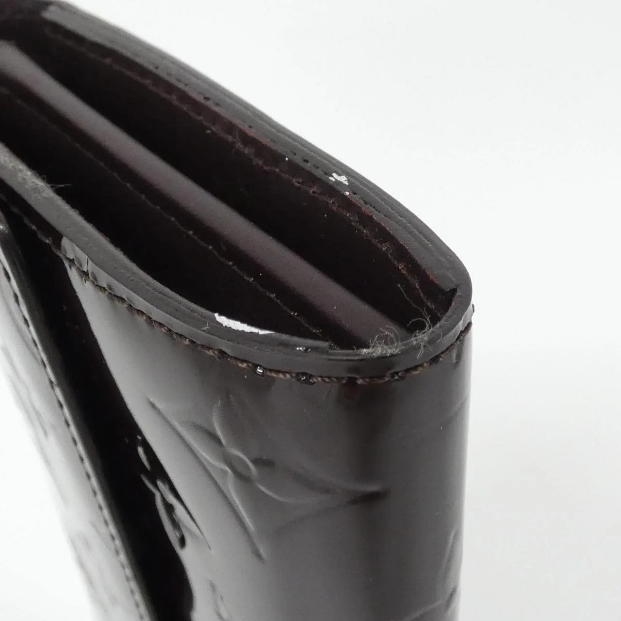 LOUIS VUITTON M93524 Wallet Vernis 黑色 Vernis 中古品A - 縮圖 4