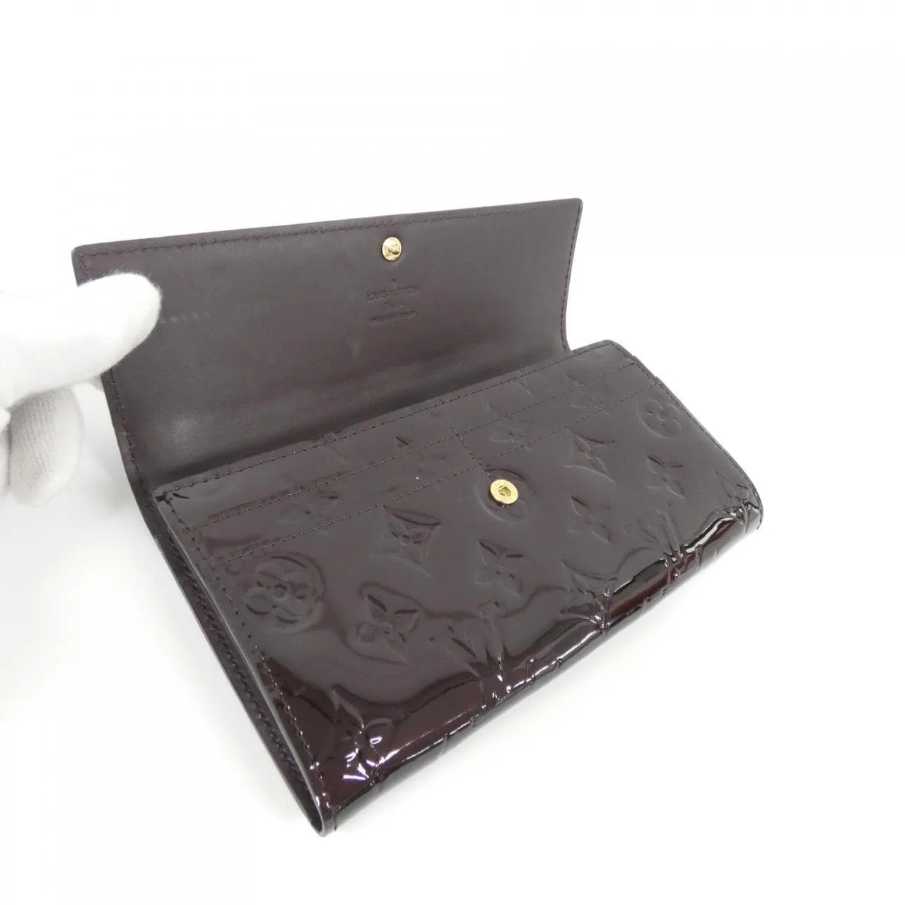 LOUIS VUITTON M93524 Wallet Vernis 黑色 Vernis 中古品A - 縮圖 6