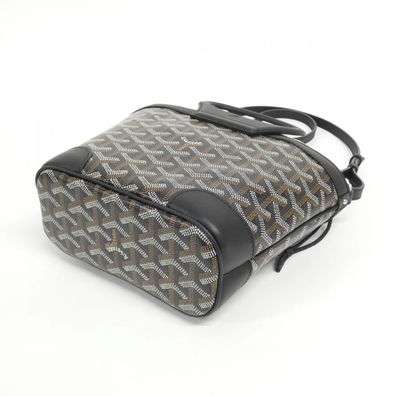 GOYARD Handbag Canvas 黑色 帆布 中古品A - 縮圖 2