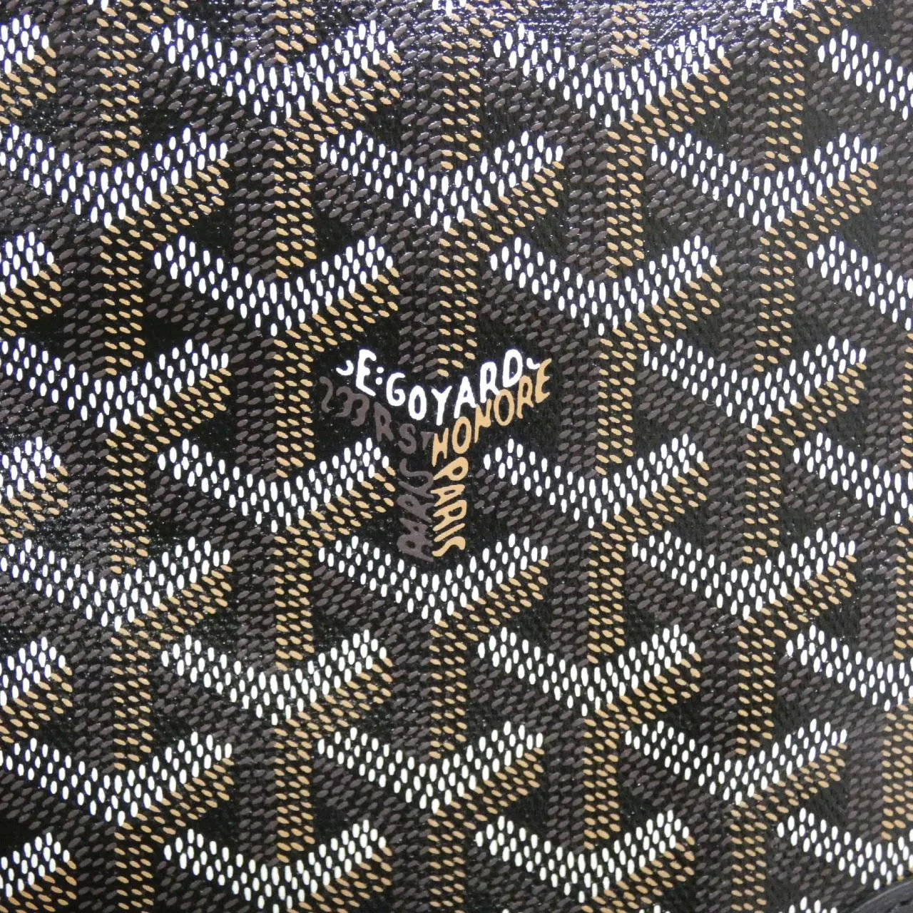 GOYARD Handbag Canvas 黑色 帆布 中古品A - 縮圖 3