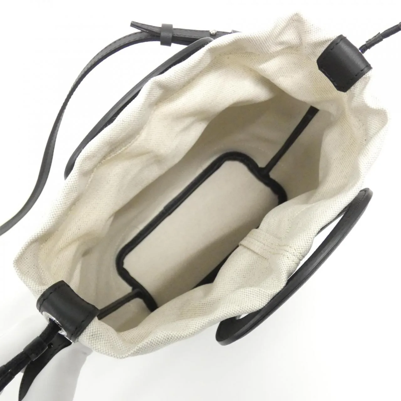 GOYARD Handbag Canvas 黑色 帆布 中古品A - 縮圖 5