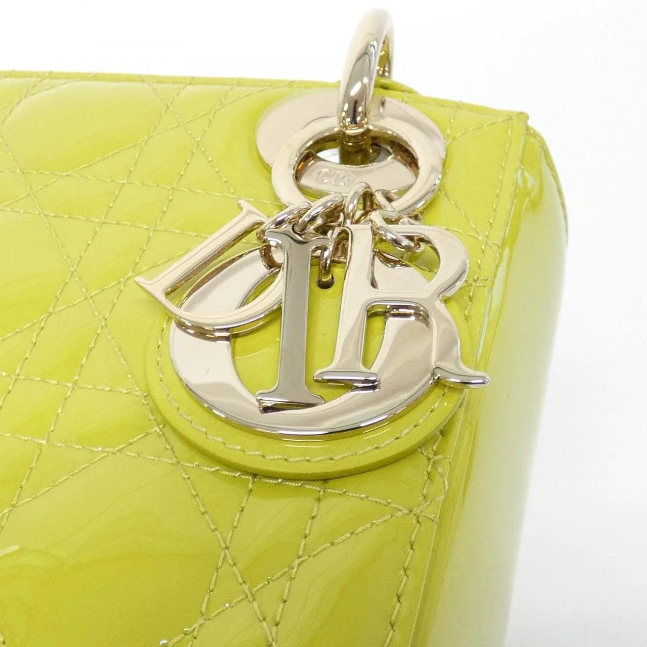 DIOR Lady Dior M0505OWCB Handbag Patent Leather 黑色 漆皮 中古品A - 縮圖 4