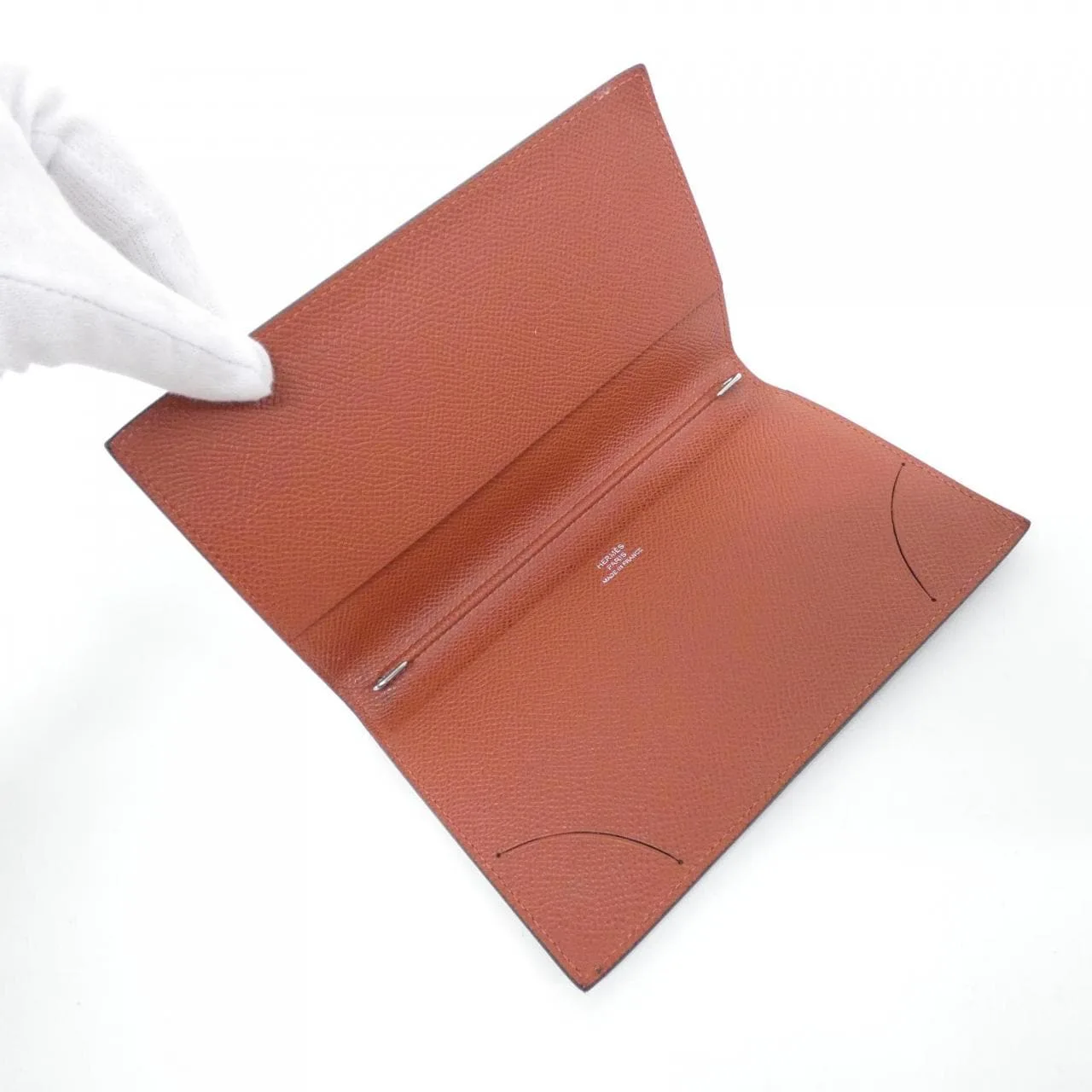 HERMES 082469CA Wallet Epsom Rouge Epsom Leather Rank B - Thumbnail 7