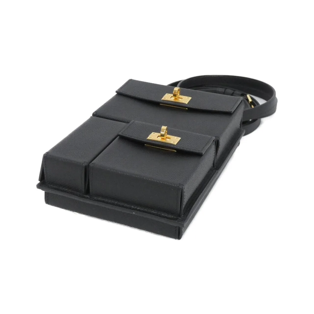 HERMES Kelly 085433CC Shoulder Epsom 黑色 Epsom 皮 未使用品 - 縮圖 3