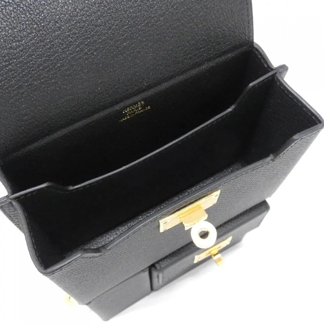 HERMES Kelly 085433CC Shoulder Epsom 黑色 Epsom 皮 未使用品 - 縮圖 5