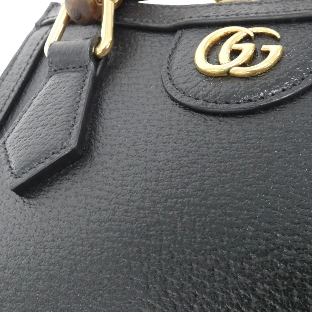 GUCCI 702732 U3ZDT Handbag Leather Black Leather Rank A - Thumbnail 4