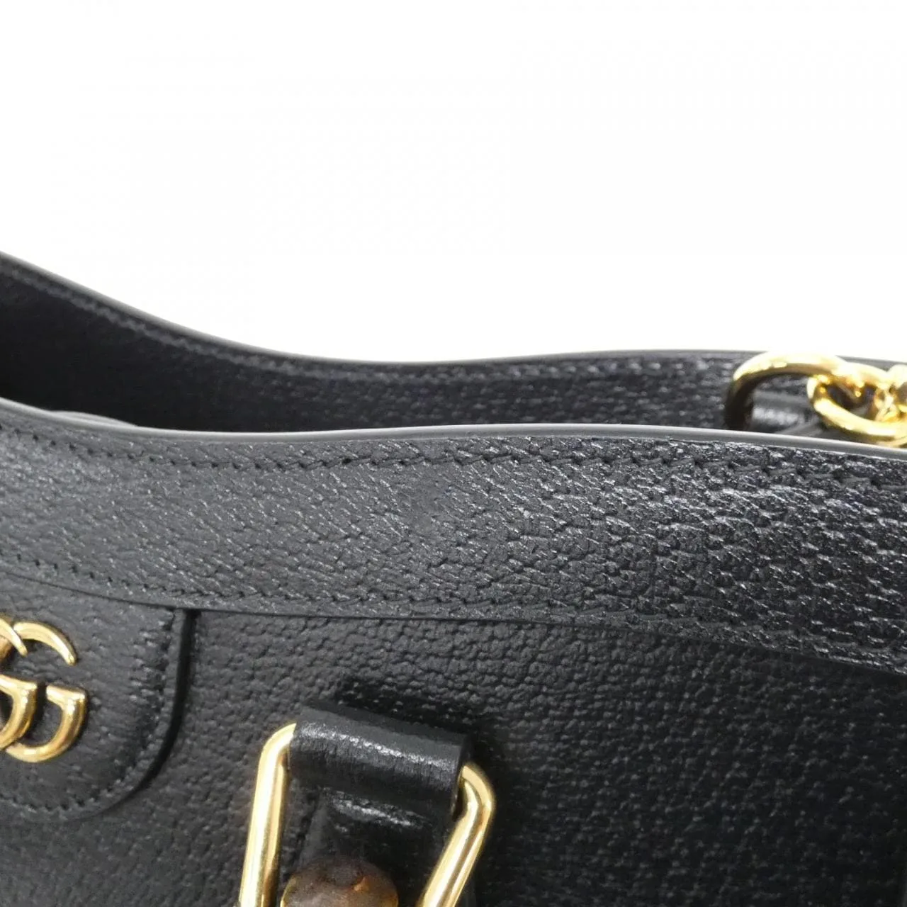 GUCCI 702721 U3ZDT Handbag Leather Black Leather Rank A - Thumbnail 5