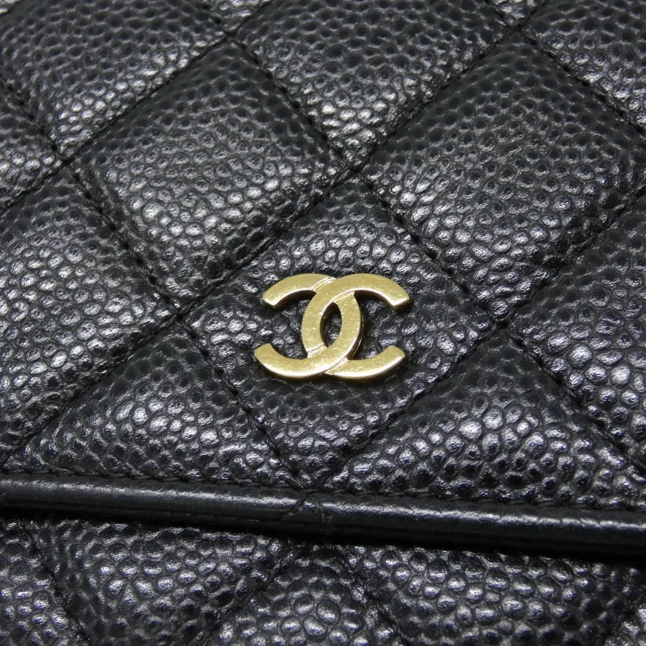 CHANEL Timeless Classic 33814 Wallet Grained Calfskin Black Grained Calfskin Rank A - Thumbnail 4