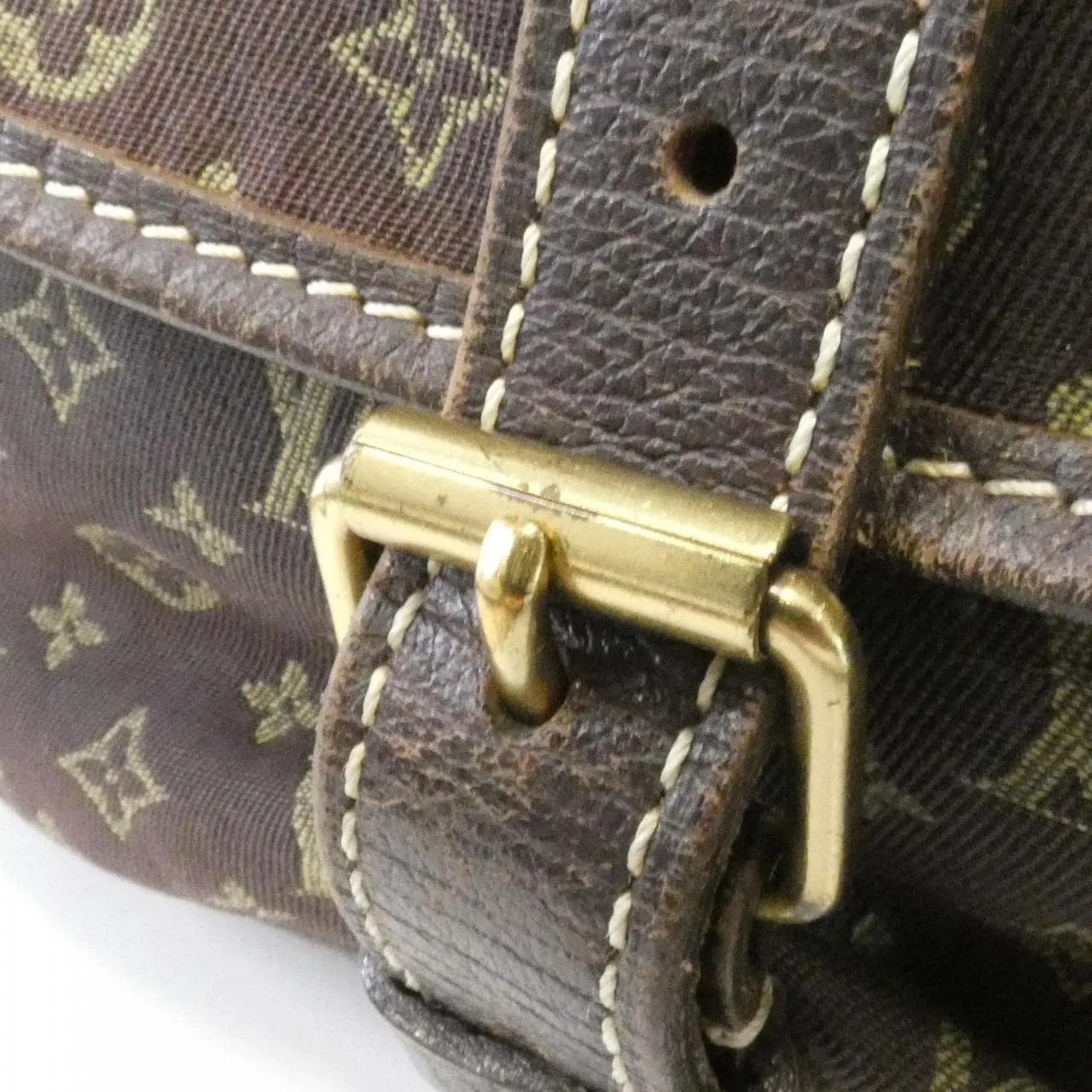 LOUIS VUITTON Saumur M95227 Shoulder Monogram 黑色 Monogram 中古品B - 縮圖 3