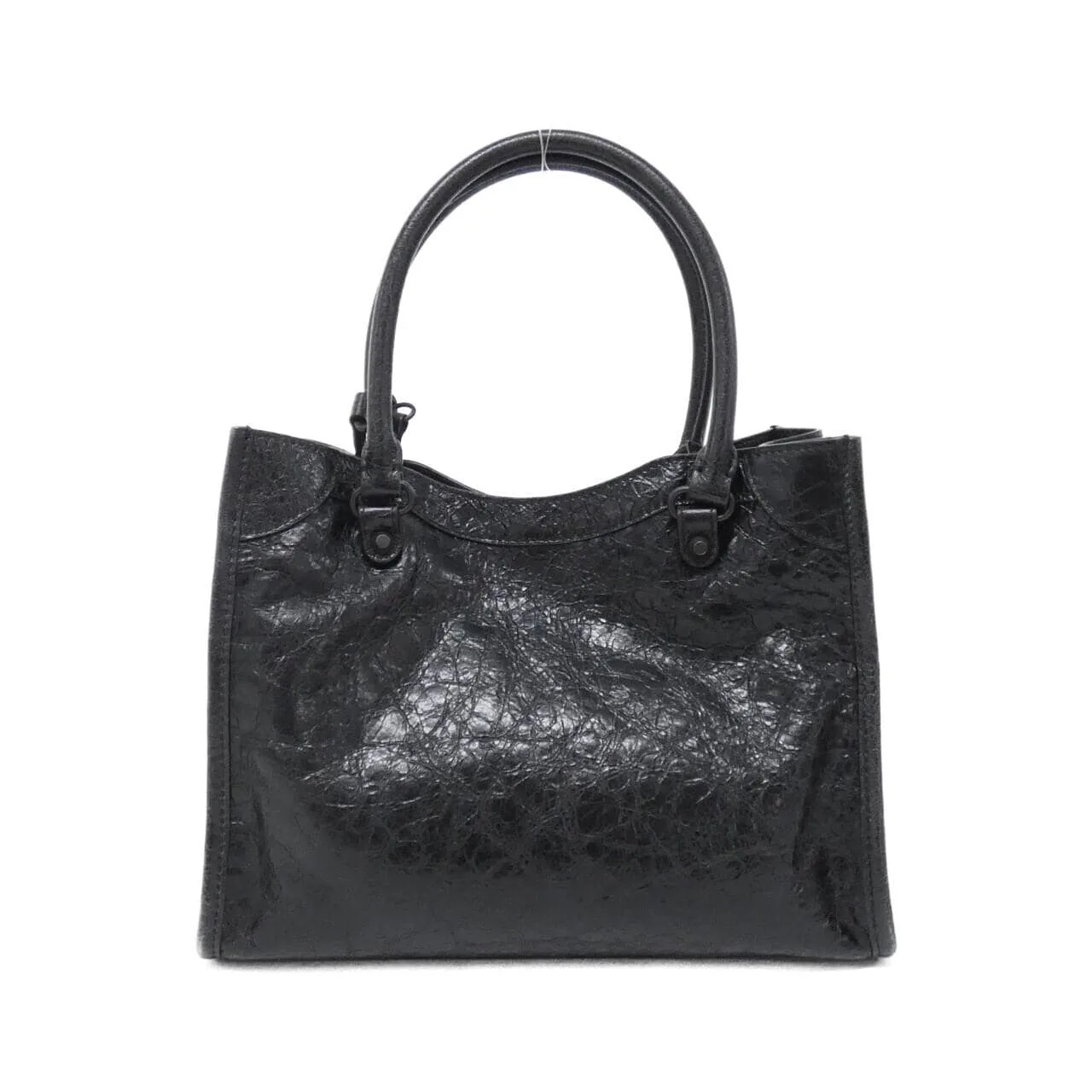 BALENCIAGA 852608 2ABEK Handbag Lambskin 黑色 羊皮 中古品A - 縮圖 2