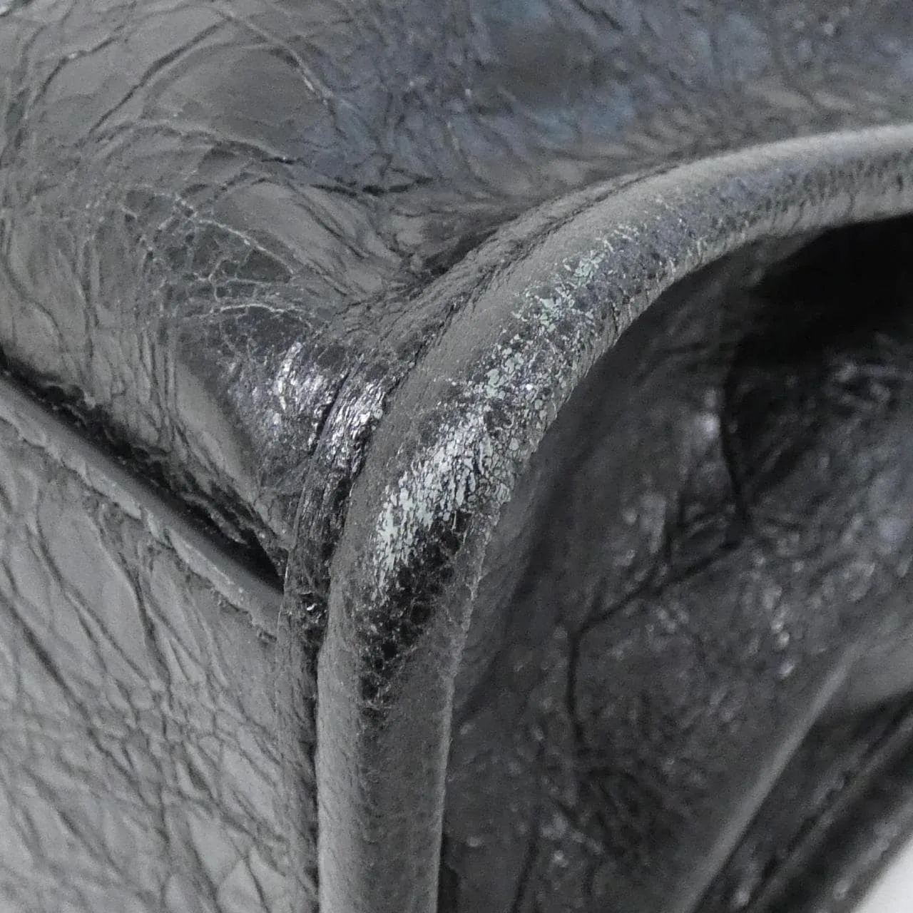 BALENCIAGA 852608 2ABEK Handbag Lambskin 黑色 羊皮 中古品A - 縮圖 3