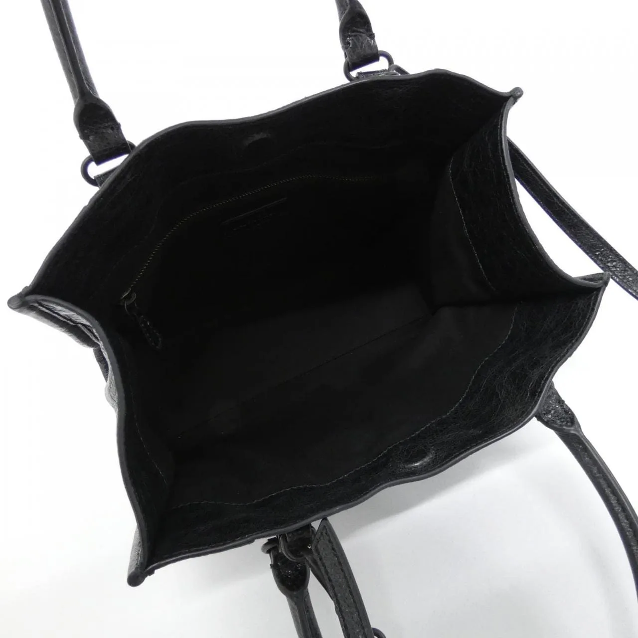 BALENCIAGA 852608 2ABEK Handbag Lambskin 黑色 羊皮 中古品A - 縮圖 7