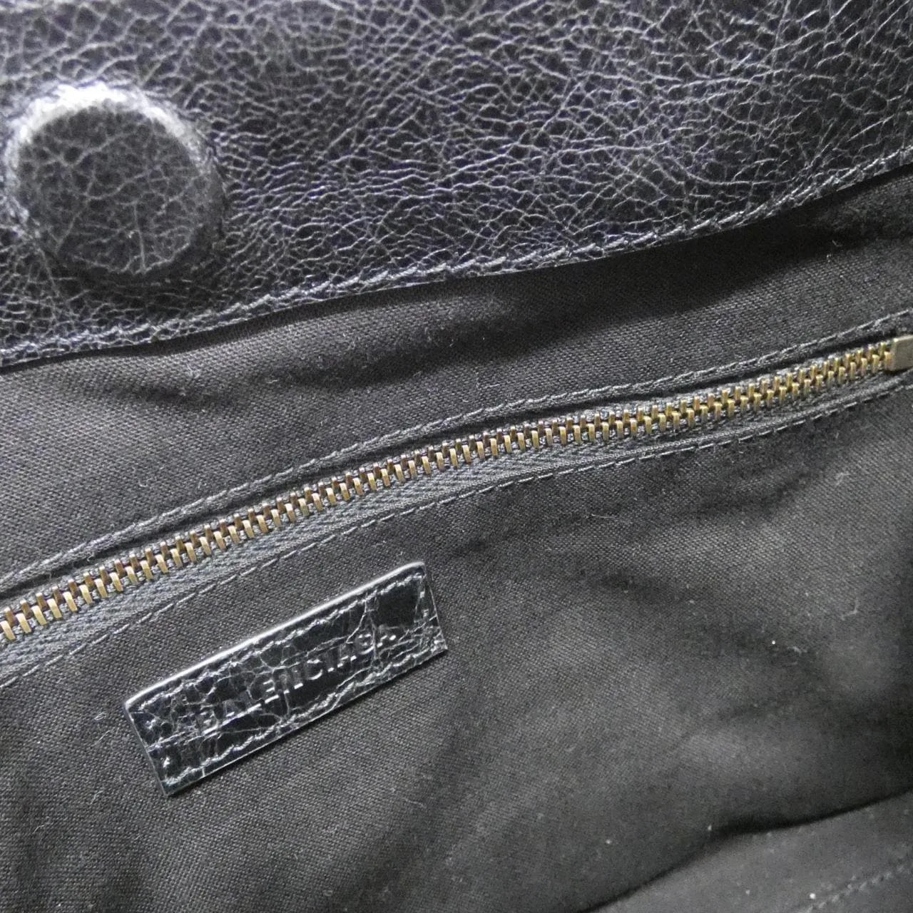 BALENCIAGA 852608 2ABEK Handbag Lambskin 黑色 羊皮 中古品A - 縮圖 8