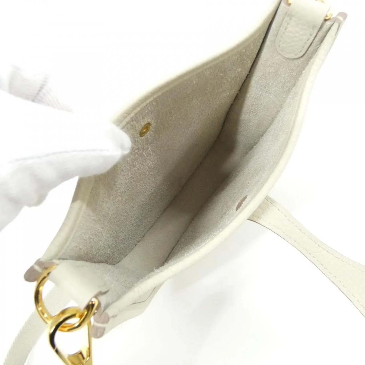 HERMES Evelyne 085945CC Shoulder Clemence 黑色 Clemence 皮 中古品A - 縮圖 6