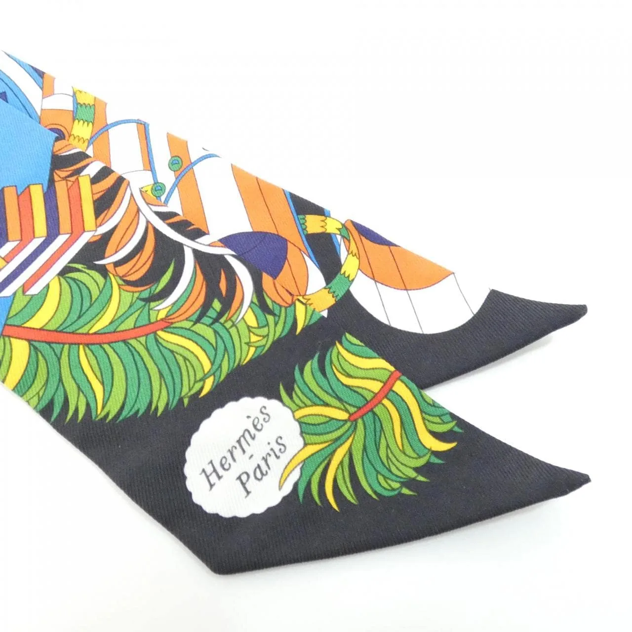 HERMES 063464S Scarf Black Rank A - Thumbnail 2